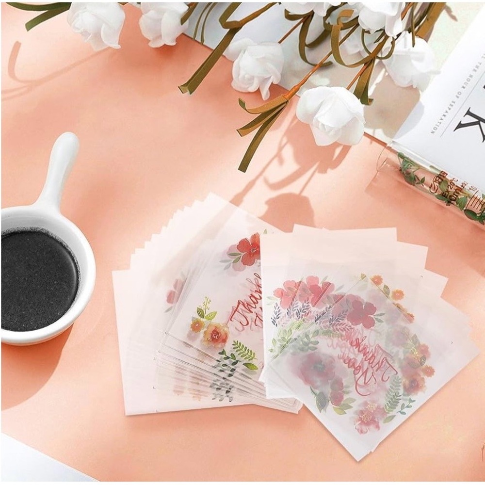 Bundle Self Adhesive Bags “Thank You “ and Roll Sticker 300pc - Picture 9 of 13